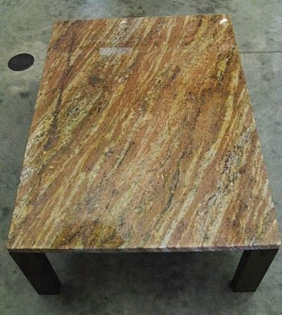 Coffe Table on Rosewood Granite Top And Maple Base Coffee Table